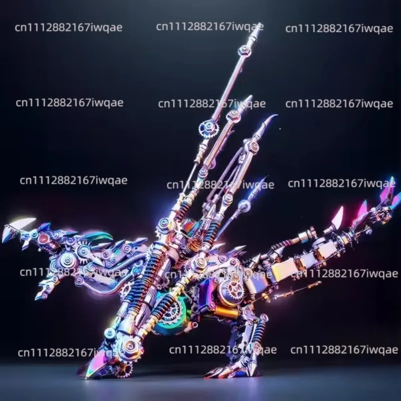 3D Mechanical Model Metal Puzzle Kits Western Wyvern Spirit Dragon DIy Assembly Puzzles for Adults Collection, Assembly Model