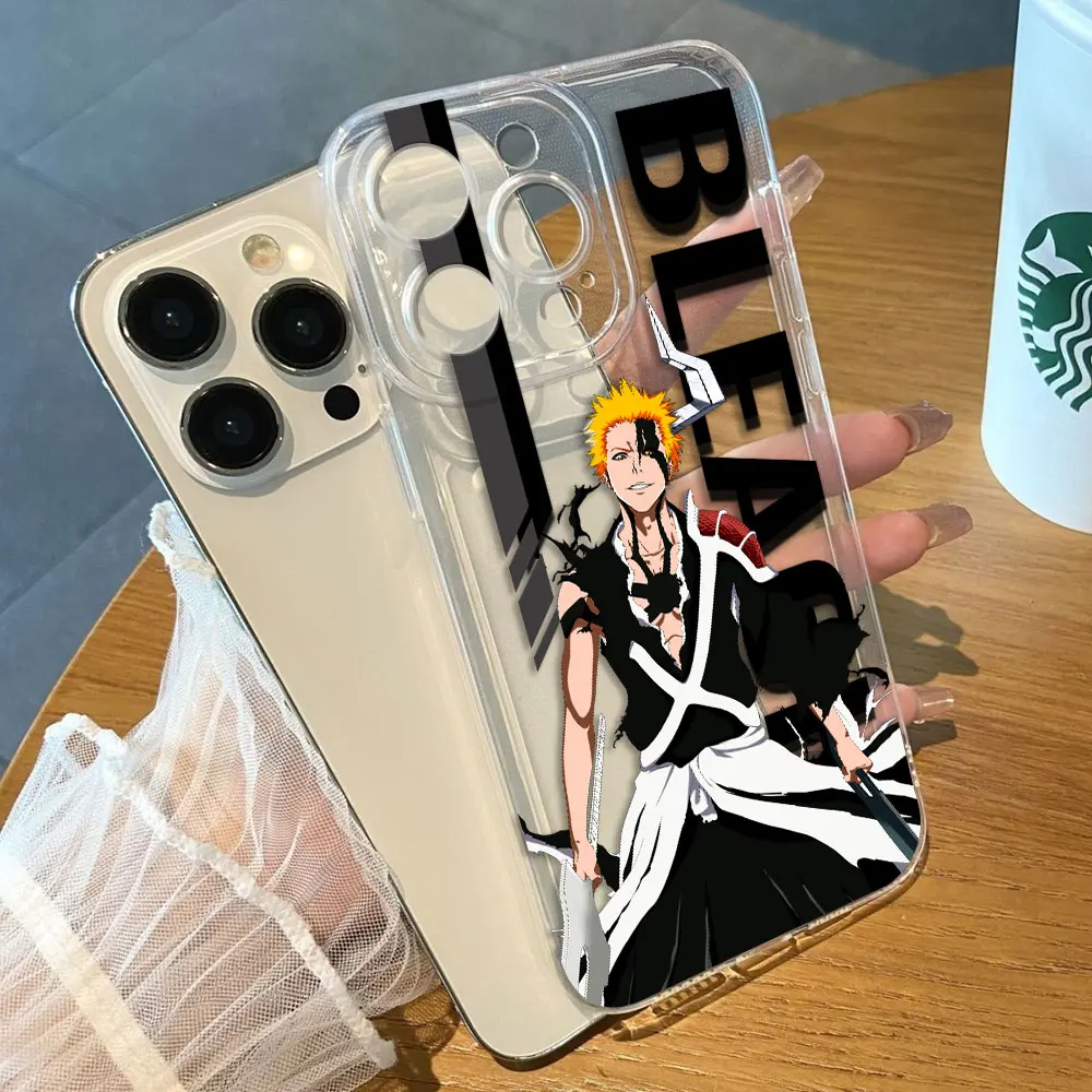 

B-Bleach Kurosaki Ichigo Phone Case For Infinix TECNO POVA 2 3 4 5 SMART 6 7 8 NOTE 10 11 12 30 30I 40 50 CAMON 19 20 Clear Case