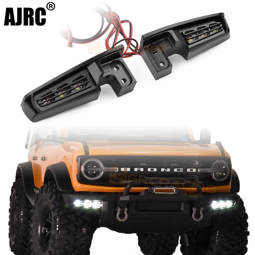 

Front Bumper Spotlight/Fog Lamp/Headlight Abs Material For 1/10 Rc Crawler Car Traxxas Trx-4 92076-4 Bronco Parts