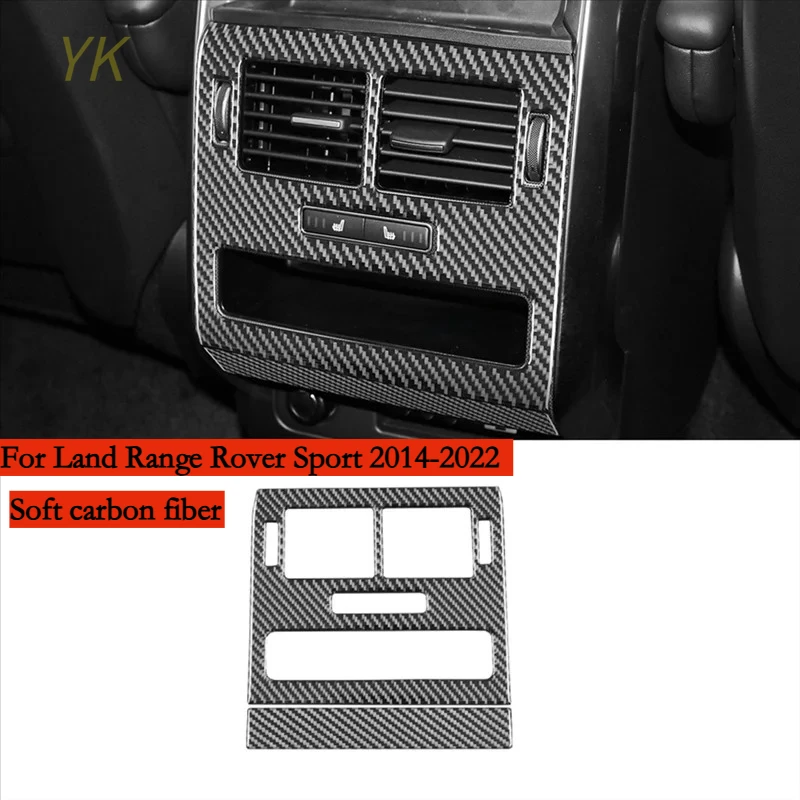 

For Land Range Rover Sport 2014-2022 Carbon Fiber Rear Air Outlet Vent Panel Cover Car Trim Interior Accessories