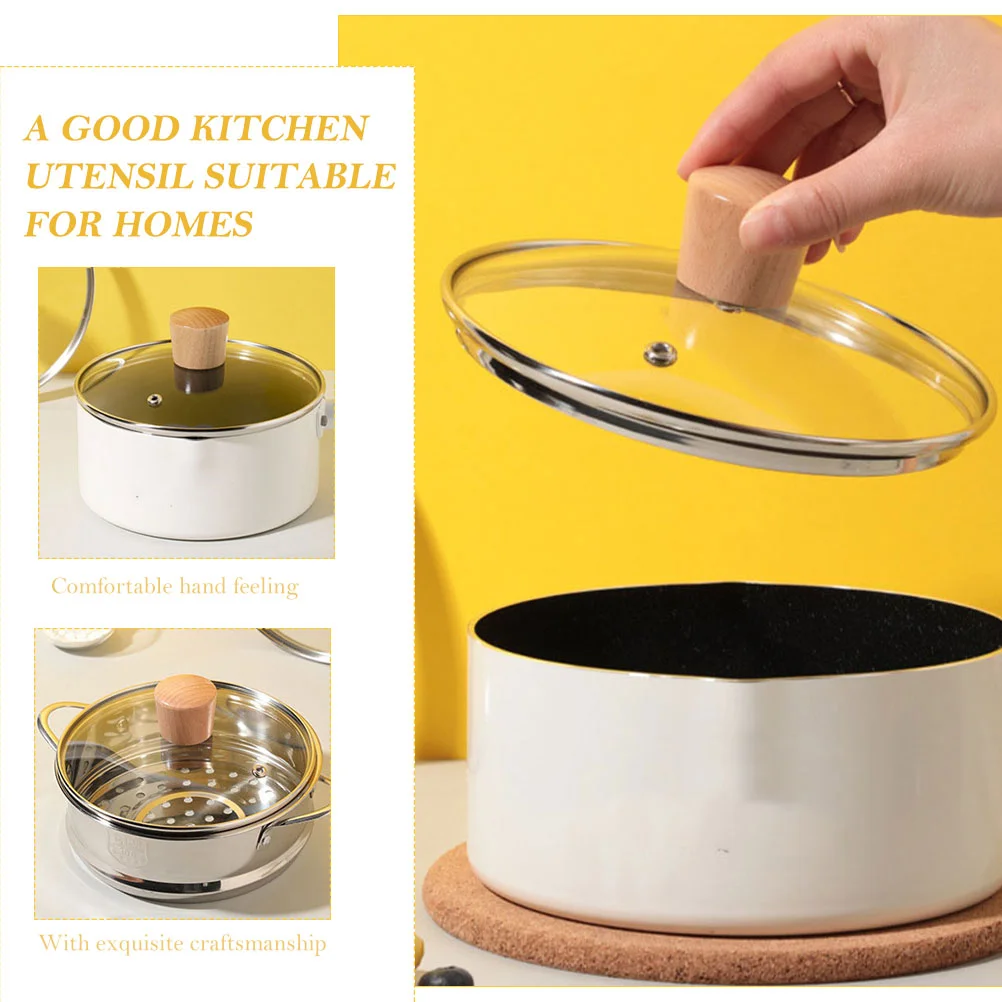 Tempered Glass Lid Easy to Take Household Pan Kitchen Supply Micro-wave Oven Restaurant Pot Universal Cooking