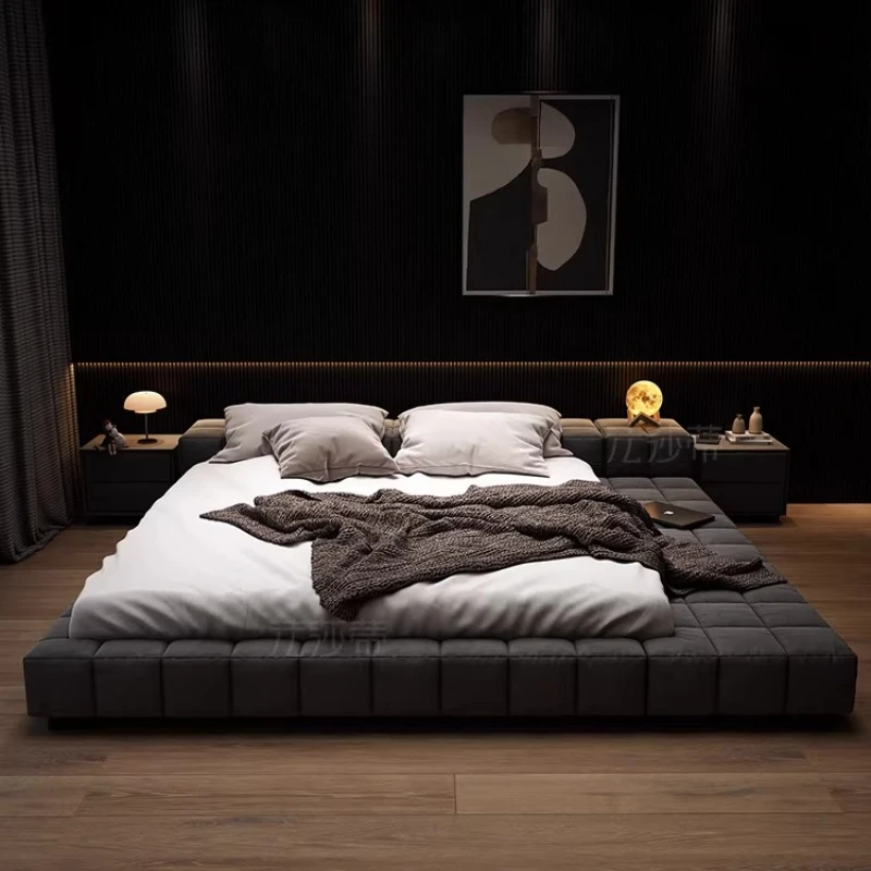 King Size Minimalist Bed for 2 People 180x200cm Modern Wooden Luxury Design Bedroom Beds Comfortable Camas de Dormitorio Furnitu