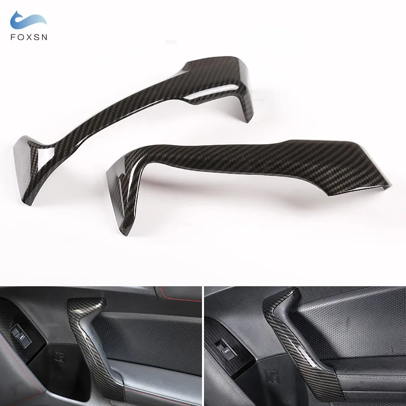

Для Toyota 86 Subaru BRZ 2012 - 2019 2020 стильная Дверная панель из углеродного волокна ручка захват крышка аксессуары для салона автомобиля отделка