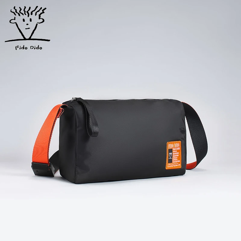 

FIDO DIDO New Men's Crossbody Bag Horizontal Small Backpack Women's Waterproof Nylon Bag Ultra Light Sports Bag Genuine 2023-1-2