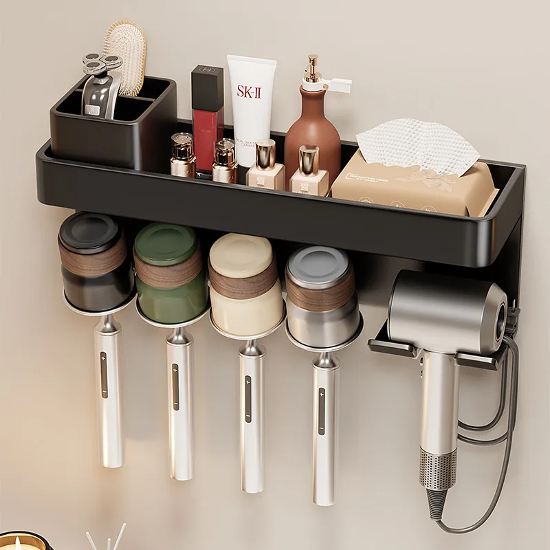 Toothbrush rack, toilet wall hanging, no punching, bathroom toilet, washing desk, mouthwash cup, wall storage hanger