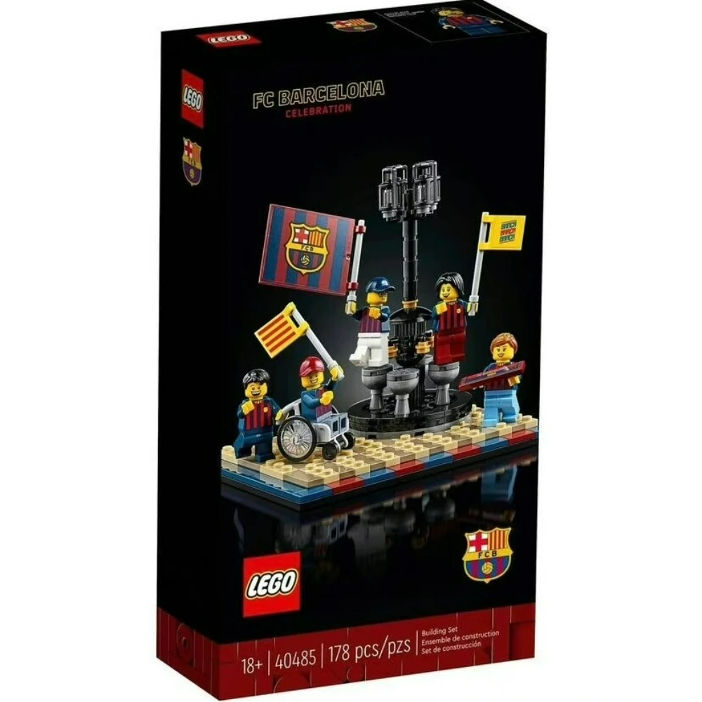 LEGO 40485 Celebración del FC Barcelona con 4 Minifiguras y Accesorios para Adultos Mayores de 18 Años, Decoración para el Hogar, Regalo de Cumpleaños (178 Piezas)