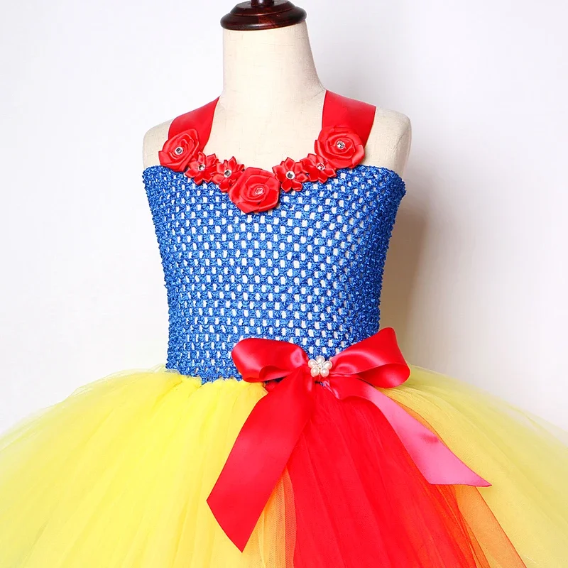 Snow White ชุดเจ้าหญิงสําหรับสาววันเกิด Christmas Party เครื่องแต่งกายสําหรับเด็กชุดปีใหม่เจ้าหญิงบัลเล่ต์ Tutus @ 0Z *
