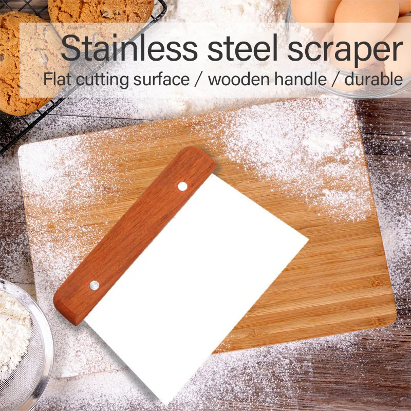 Stainless Steel Bread Cutter, Dough Scraper & Sandwich Cutter, Multi-Use Essential Bread Baking Accessories