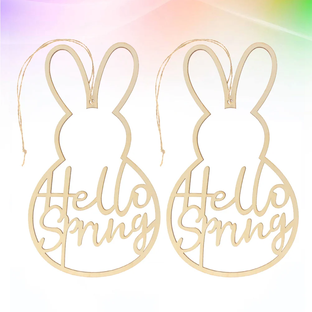 

2Pcs Wooden Animal Statues Intricate Rabbit Pattern Strong Build Quality Ideal for Room Living Room Store Decor Festive Holiday