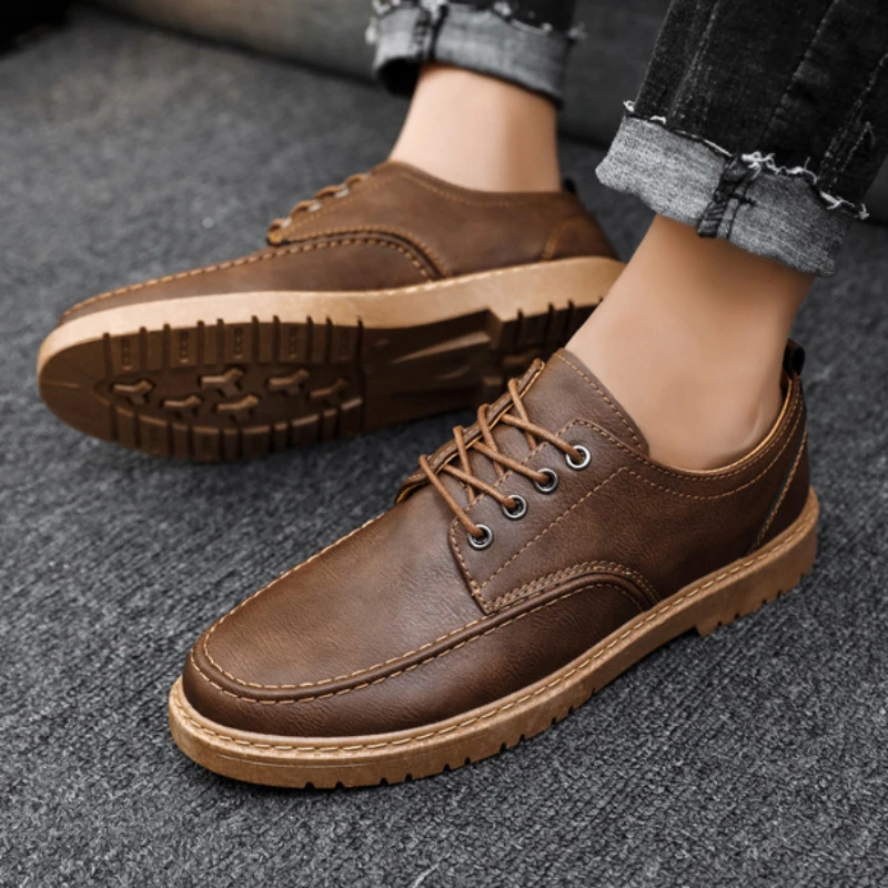 Handmade Leather Casual Men Shoes Comfortable Leather Casual Shoes Men Loafers Hot Sale Moccasins Driving Shoe Big Size 39-44