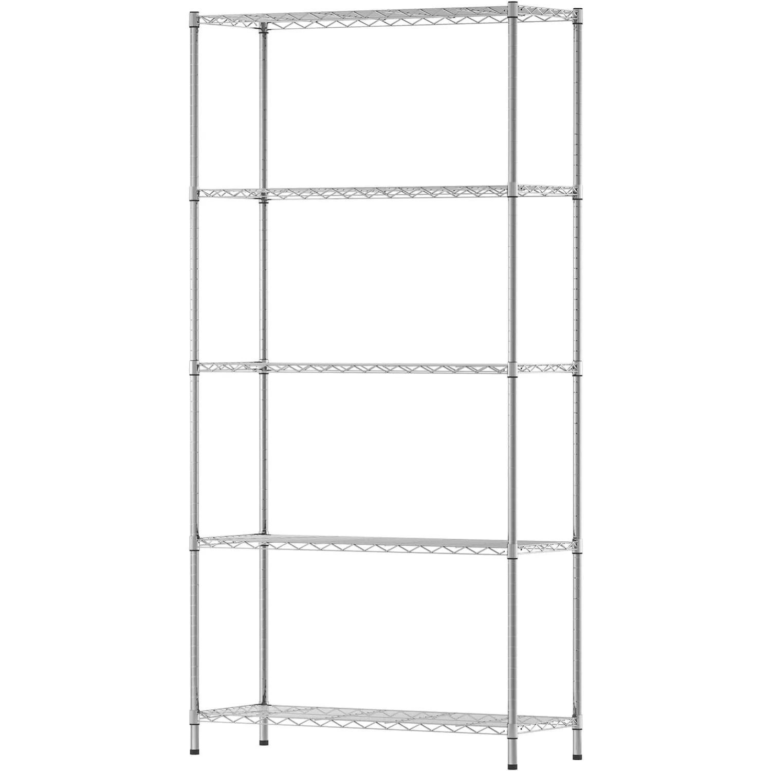 

5-Tier Metal Storage Rack, 36 x 14 x 72, Stainless Steel