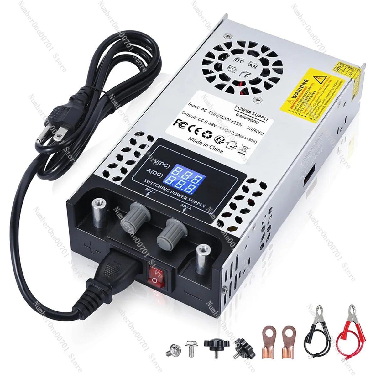 

AC to DC Converter 60V DC Power Supply Adjustable 0-60V 0-10A SMPS Max 600W Switching Power Supply US Plug