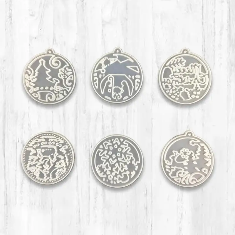 

J78F форма для рождественской снежинки, рождественский брелок, форма для эпоксидной смолы, брелок «сделай сам», подвеска, для на