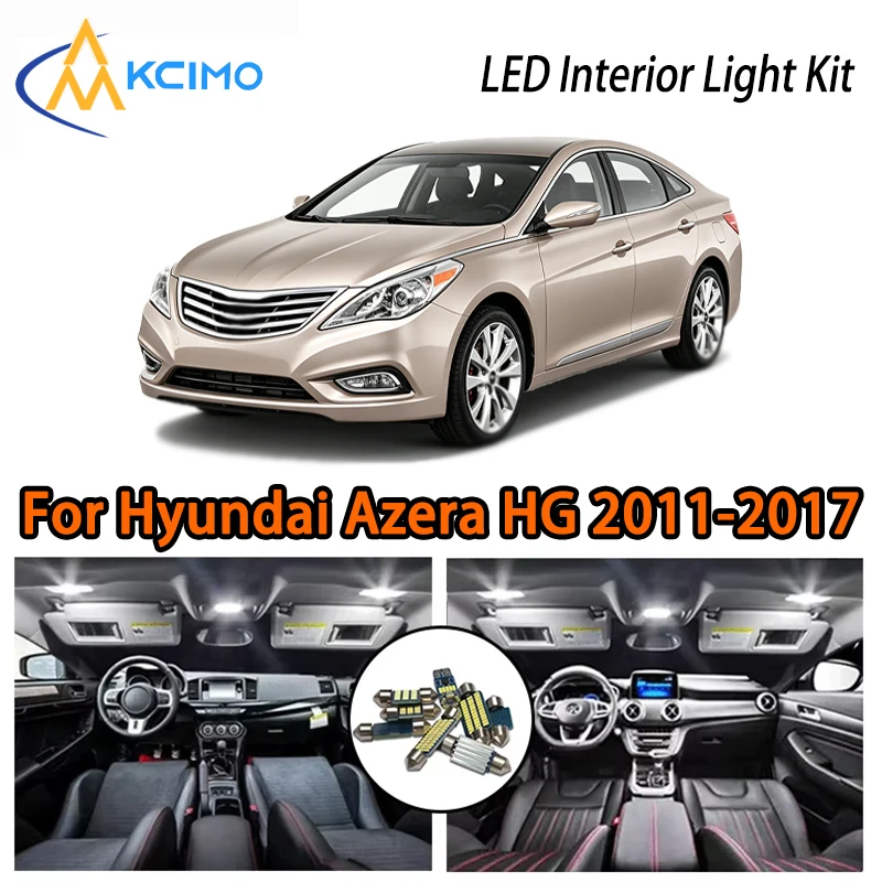 

High Quality LED Interior Lights For Hyundai Azera HG 2011-2017, White Ice Blue Super Bright Two Colors Choice