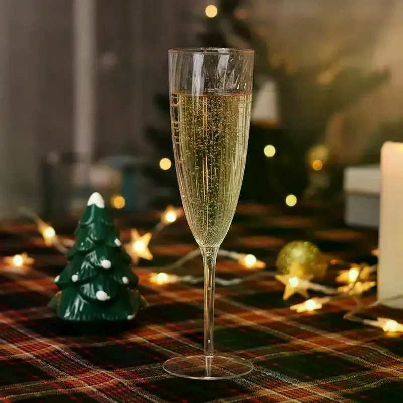 1/8PCS Plastic Wine Glasses Vintage Champagne Cups Cut Goblets Unbreakable Cocktail Glasses