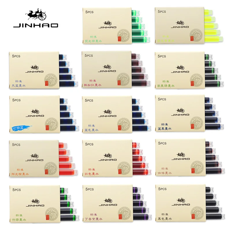 5/10/15 Pcs Jinhao Fountain Pen ink Cartridge Refill Fountain Pen Ink Fountain Pen Chinese ink Office School Supplies Stationery