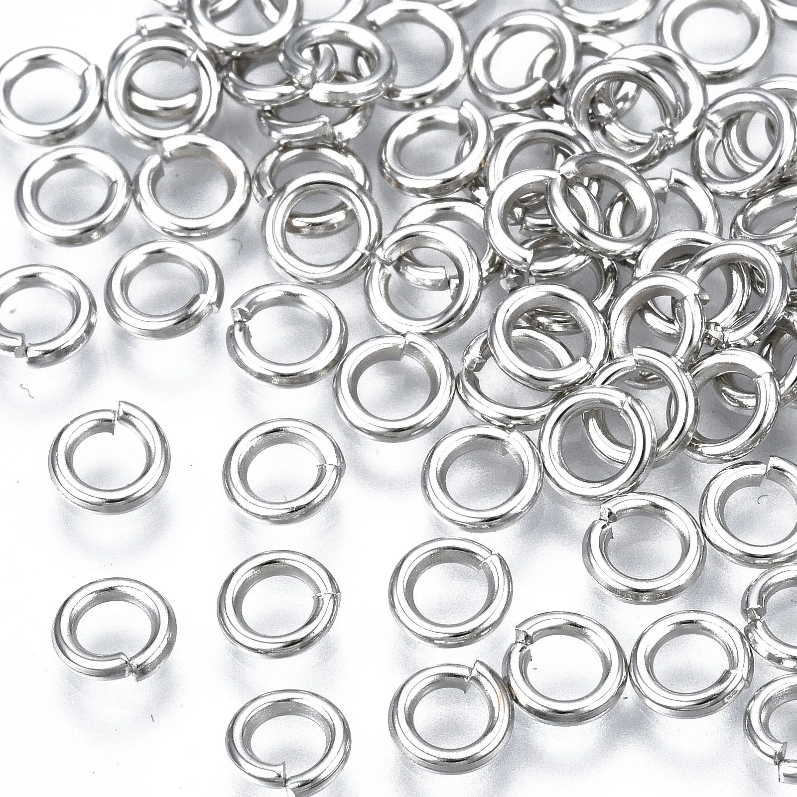 6000pcs/500g Jump Rings Open Jump Rings Brass Platinum 18 Gauge for Making DIY Jewelry Necklace Earring Bracelet Crafts Supplies