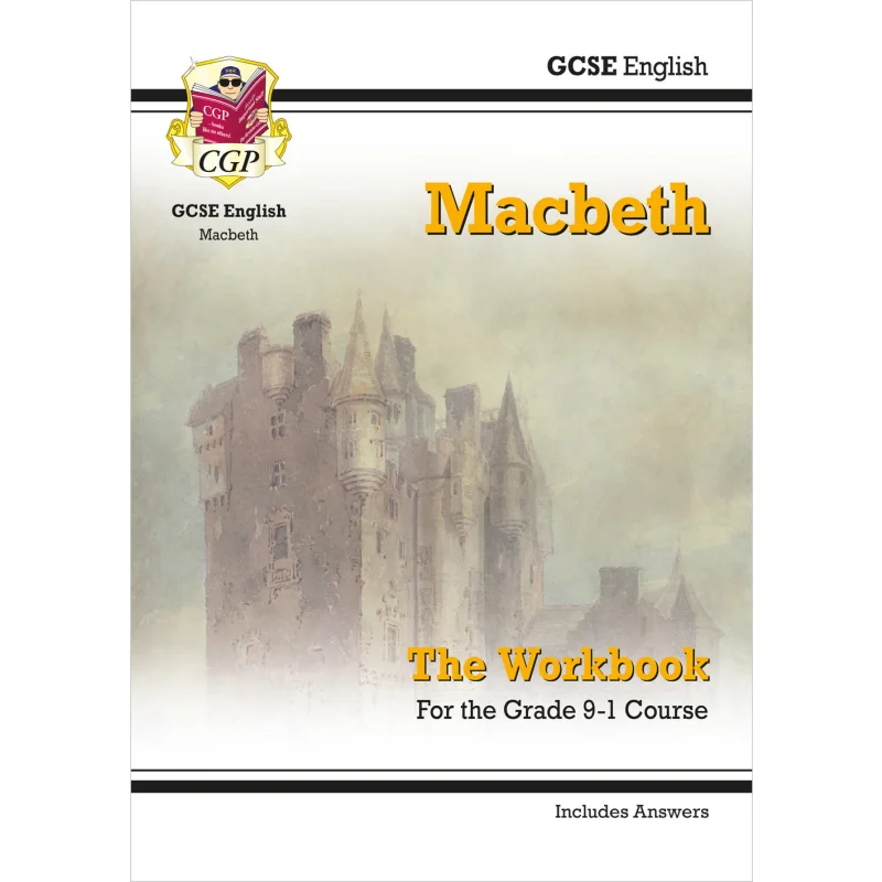 

Рабочая тетрадь GCSE English Shakespeare Macbeth включает книги для ответов CGP, координационные групповые публикации, 9781782947776, книга