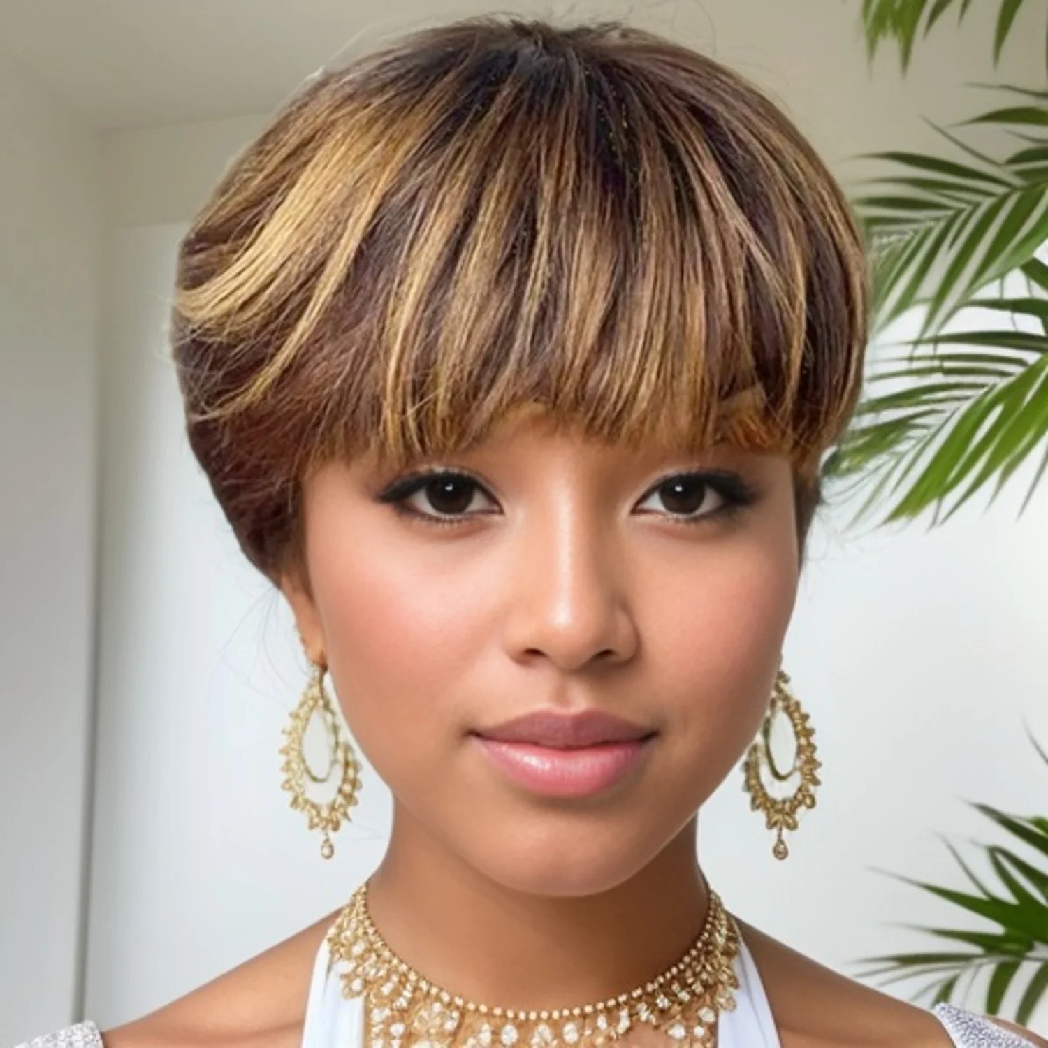 

Выделите золотые короткие парики из натуральных волос с стрижкой пикси для женщин, цветные парики из волос Remy, машинное производство