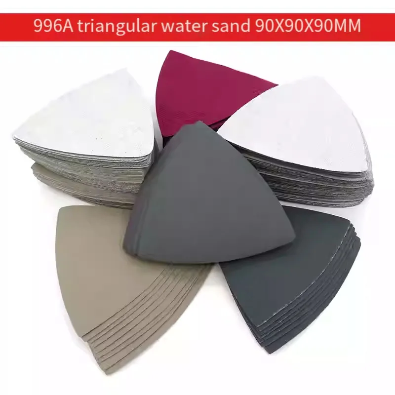 

996A 90*90*90mm Triangle Flocking Sandpaper WET & DRY Abrasive Polishing Sanding Paper 60 80 100 120 150 180 240~10000 Grit