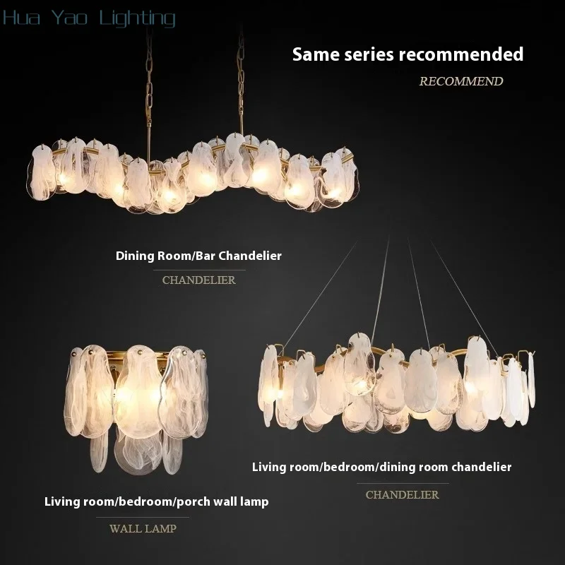 Cloud Glass Pendant Light French Light Luxury Living Room Cream Style Designer Long Bar Dining Room High-End Lighting Fixtures