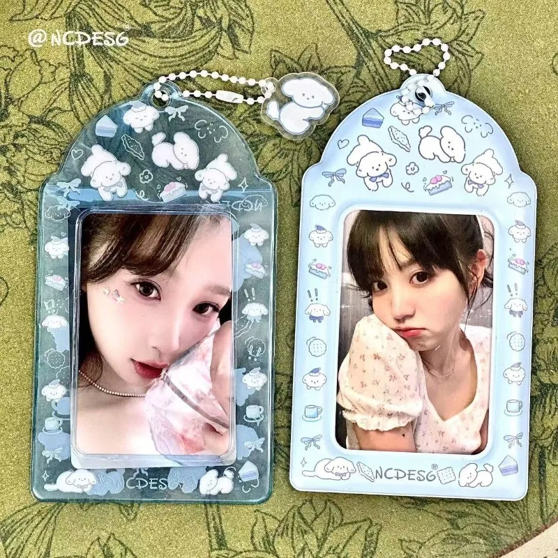 Puppy PVC Card Holder Cute Dog Pattern Campus Card Meal Card Sleeve Fashion Kpop Photocard Storage Display Protective Case