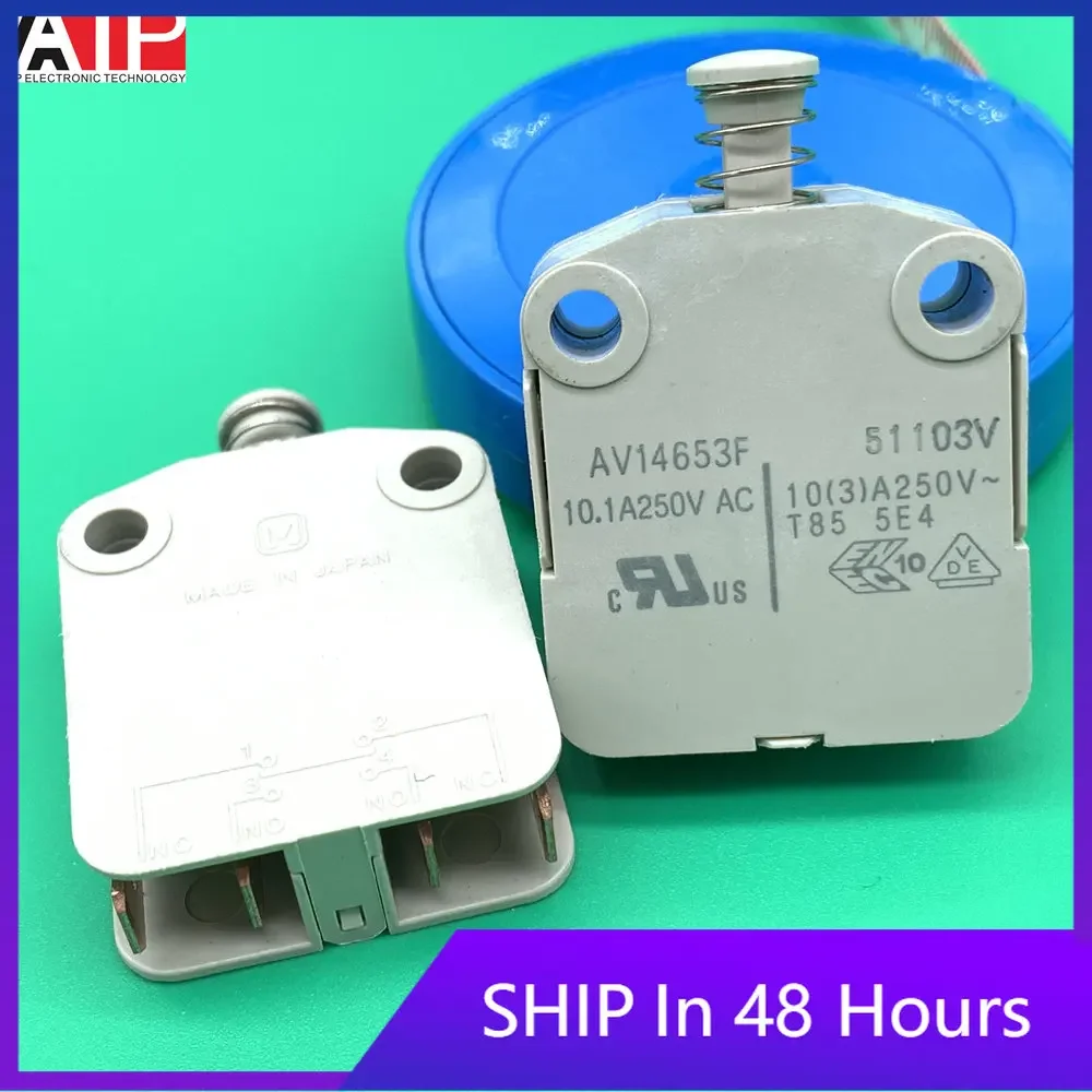 1PCS AV14653F white button self reset switch new and original Original spot inventory