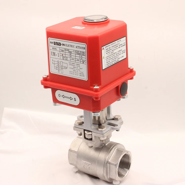 Motorized ball valve ss304 on/off type Electric Actuator Belt support