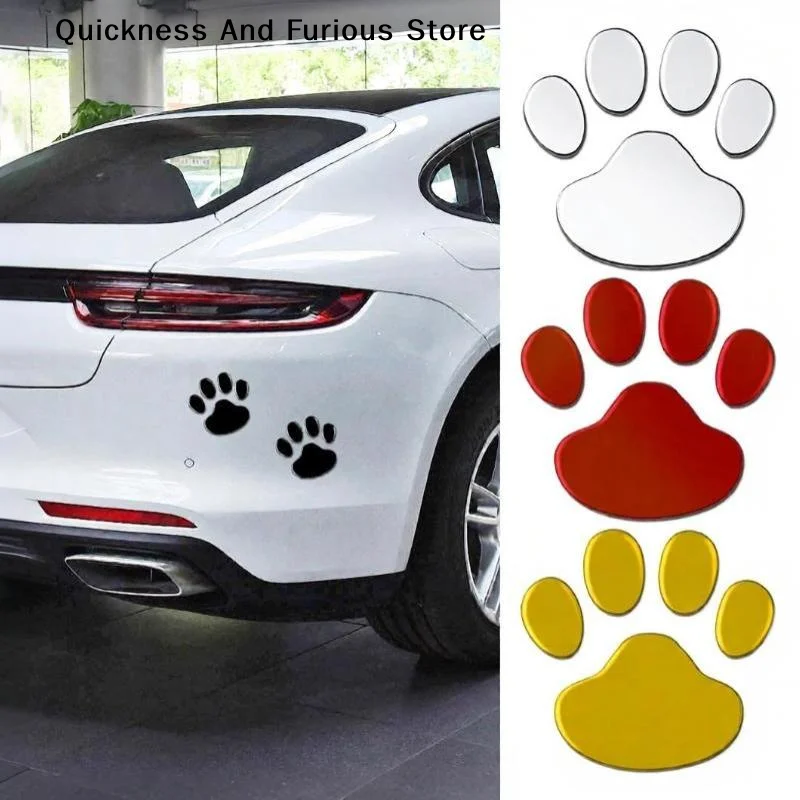 Car Sticker Design Paw 3D Animal Dog Cat Bear Foot Print Auto Accessories For Body Dashboard Track Motorcycle Scooter Decoratio