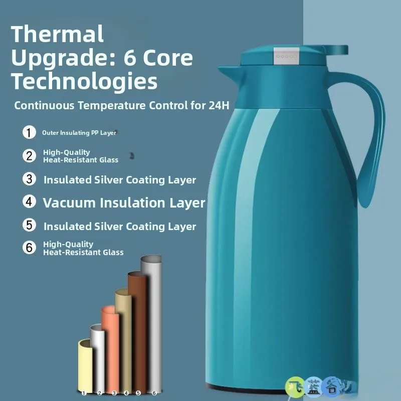 

Новая большая термокружка для дома, изолированная, для приготовления горячей воды, для студенческого общежития, из нержавеющей стали, 3,6 л, современная, простая, стильная