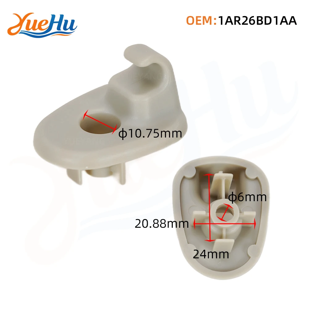 YUEHU 1AR26BD1AA Sun Visor Holder Hook Retainer Automotive for Jeep Liberty Dodge Nitro Cars Sun Visor Clips 1AR26DW1AA