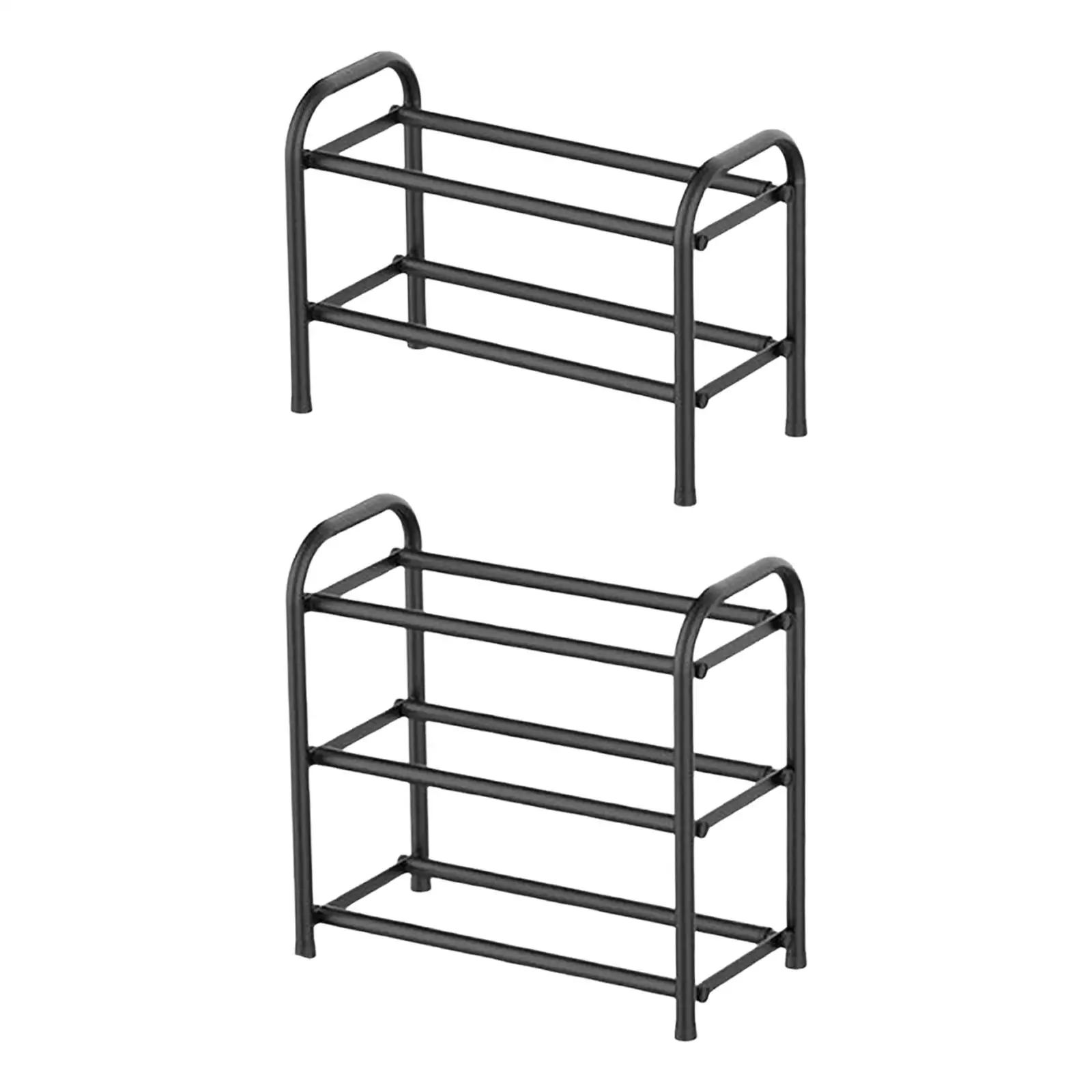 Nice Expandable Shoe Rack Versatile Storage Shelf Space Saving Organization Heavy Duty Black Organizer For Entryway Bedroom Gara