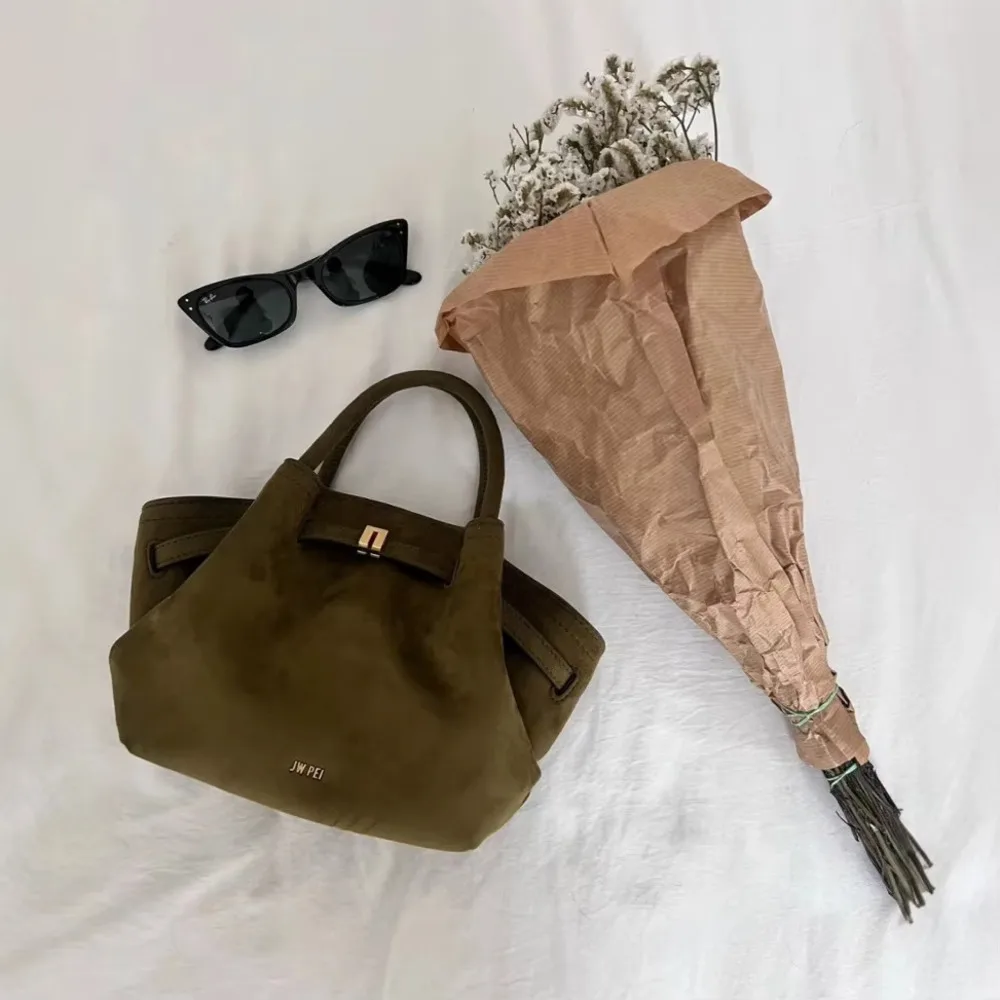 Famous Brand Micro Leather Suede Underarm Bag For Women 2024 Fashion French Shoulder Bag Top-handle Bags Female сумки для женщин