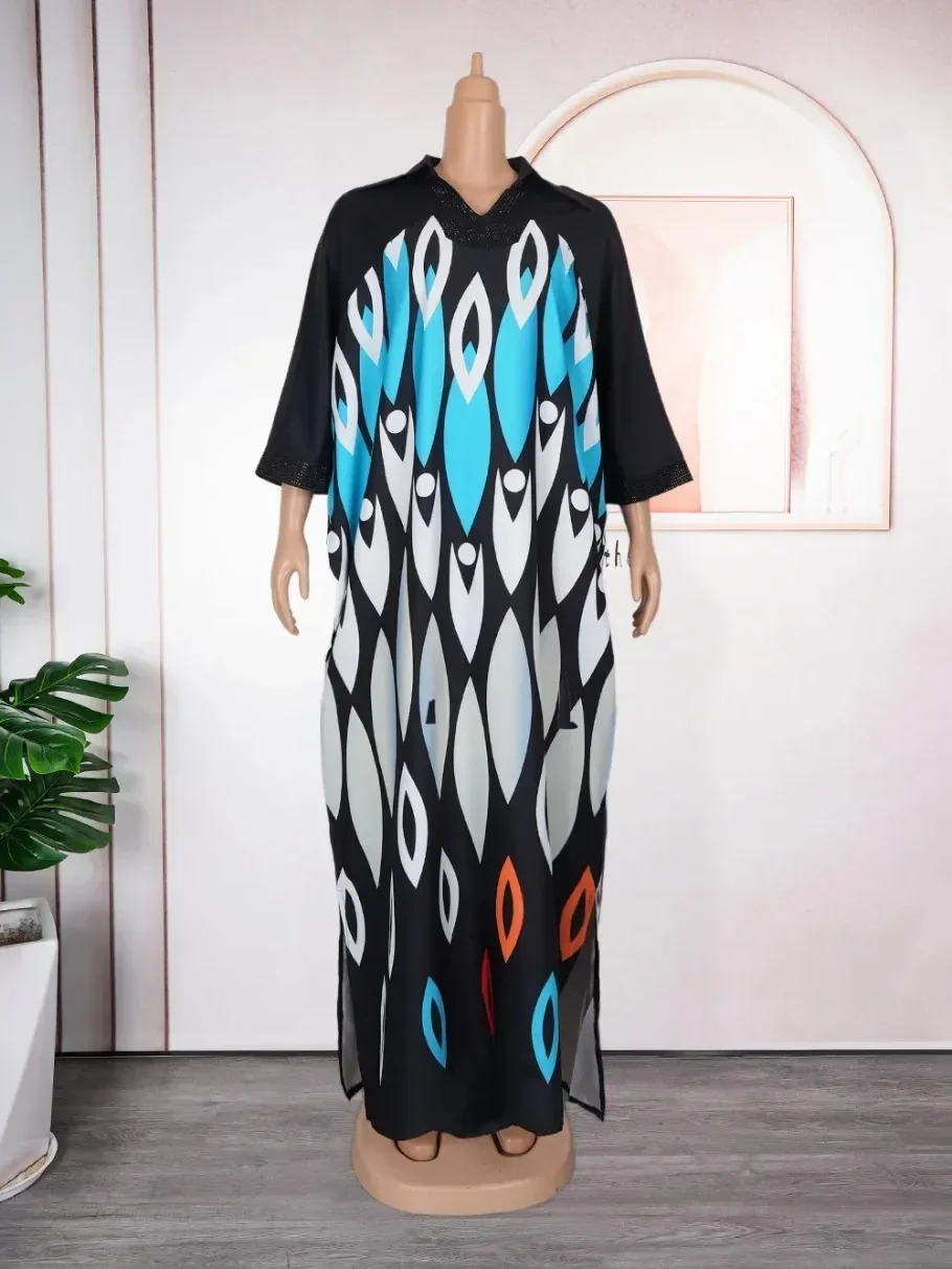 2025 African Dresses for Women Traditional Africa Clothing Dashiki Ankara Outfits Gown Abayas Robe Muslim Kaftan Maxi Long Dress