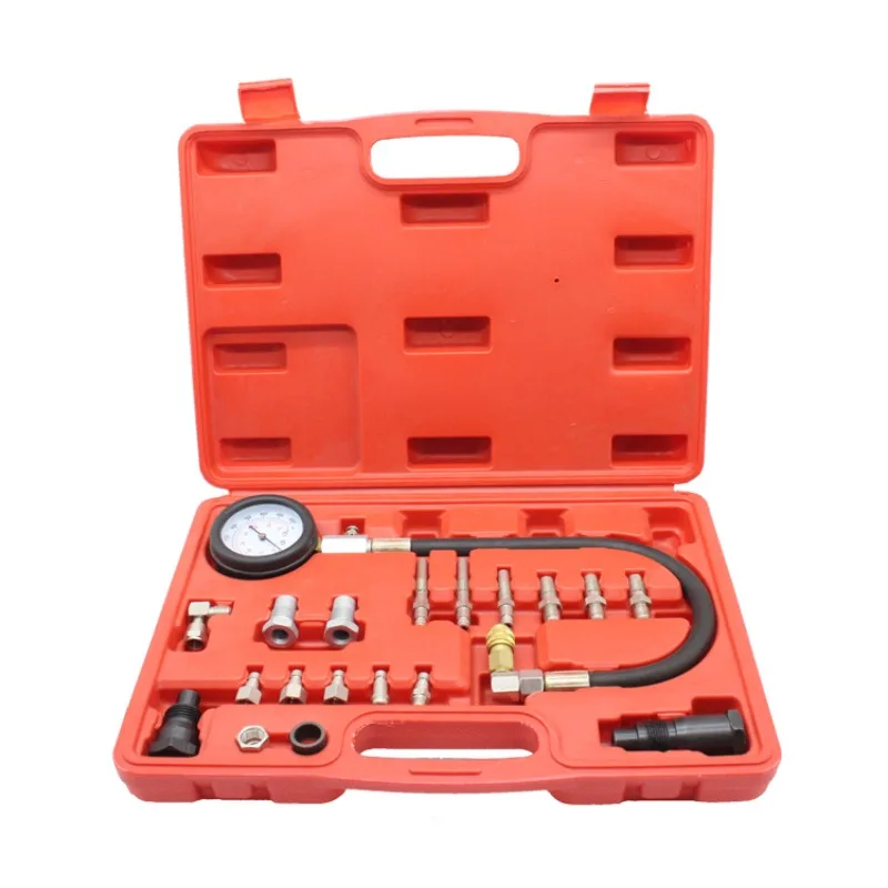 TU-15A Diesel Engine Cylinder Compression Pressure Gauge Tester Diagnostic Tool for Heavy Duty Truck and Vehicle Engine Analysis