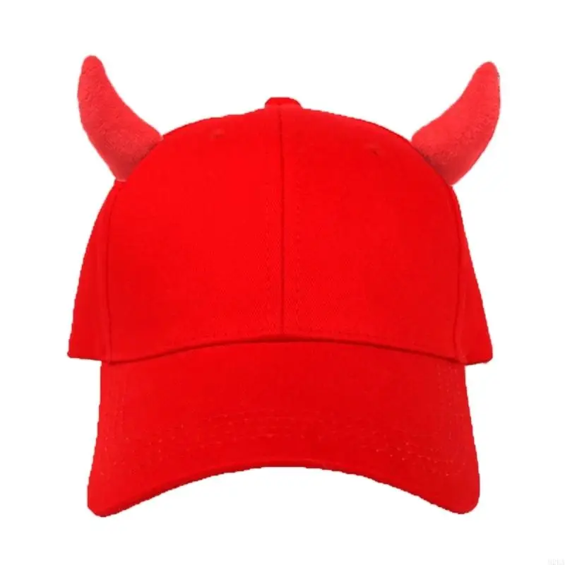 2026 New Devil Horn Baseball Caps Hat Teens Outdoor Sports Adjustable Size Hat