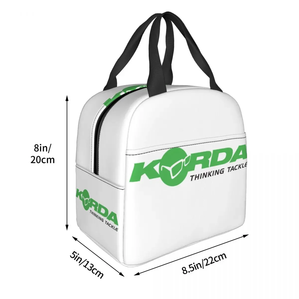 Korda Fishing Logo Insulated Lunch Bag for Women Portable Fisherman Gift Thermal Cooler Bento Box Beach Camping Travel