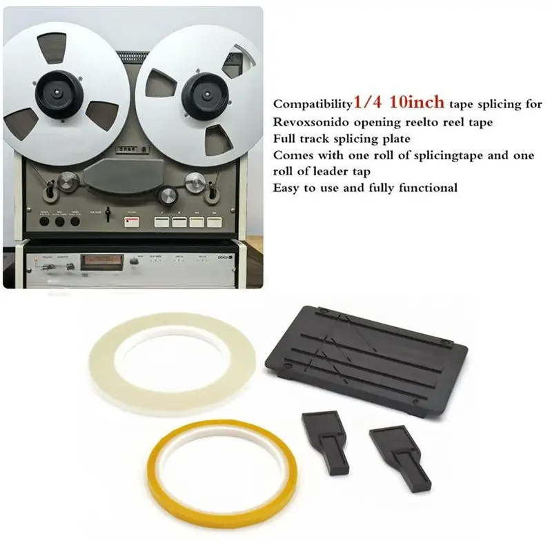 AC57-Tape Splicing Set For Opening Cassette Tape Repair With Two Fixers, Reel To Reel Tape Recorder Splicing Block