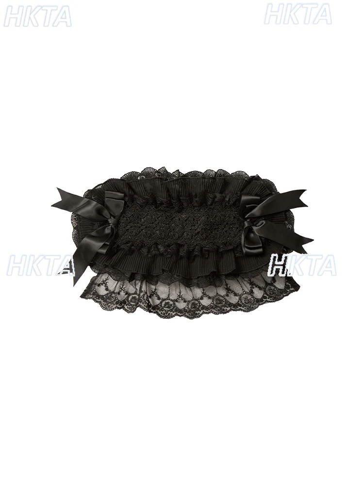 오리지널 레이스 보우 헤어 밴드 패션 다목적 머리 장식 로리타 소녀 작은 항목 다크 고딕 할로윈 헤어 밴드 코스프레 액세서리
