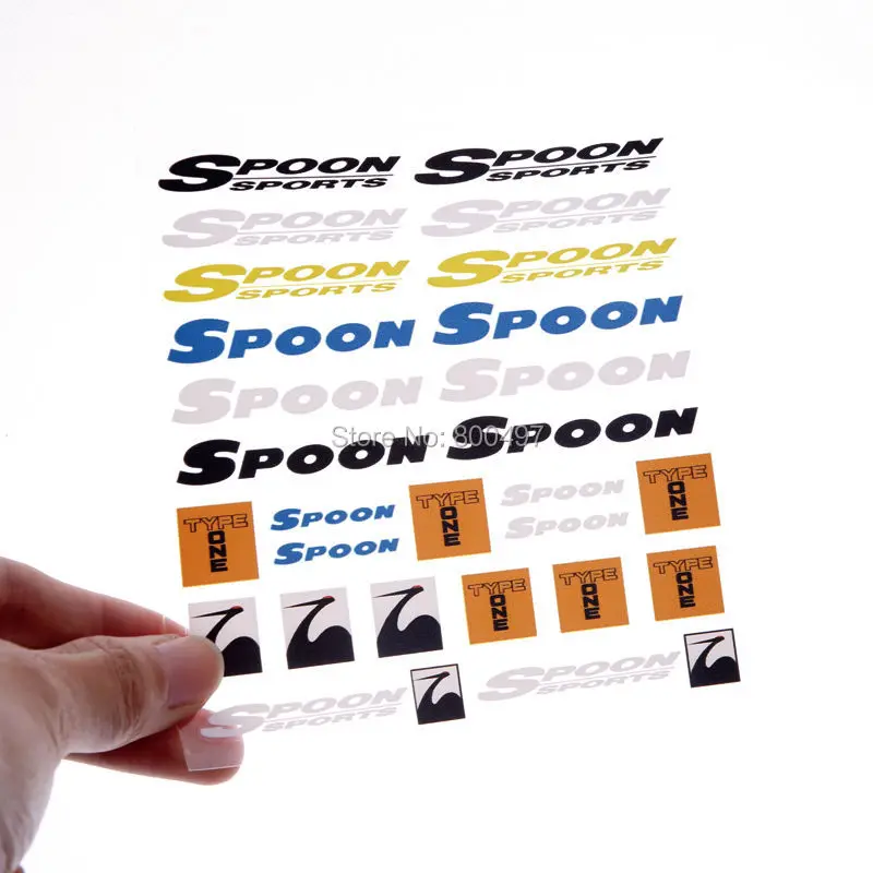 Car Styling Auto Vinyl Sticker Set Car Bumper Whole Body Decal Decorative Vinyl Set for Spoon Sports Type one