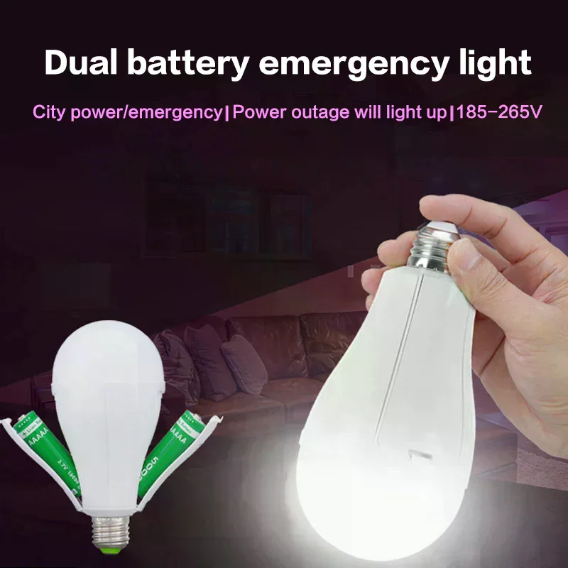 LED TYPE-C Rechargeable Light Bulb E27 20W 85-265V Emergency Bulb Hanging Camping Lamp For Tent Home Power Failure Porch
