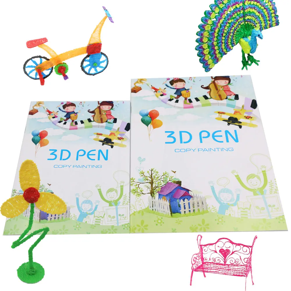 

3D Pen Drawing Book,Suitable for Children 3D Printing Pen,Reusable,22/40 Patterns,Transparent Board Painting Graffiti Template
