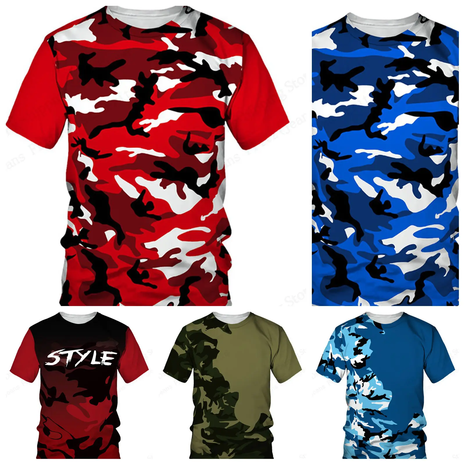

Камуфляжная футболка с 3d принтом для мужчин и женщин, модные повседневные топы большого размера с короткими рукавами, футболки унисекс, спортивная одежда для пикника, путешествий, кемпинга
