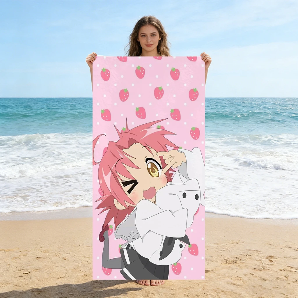 Towel Small Sport - 1pc Anime Girl Beach Towel Small