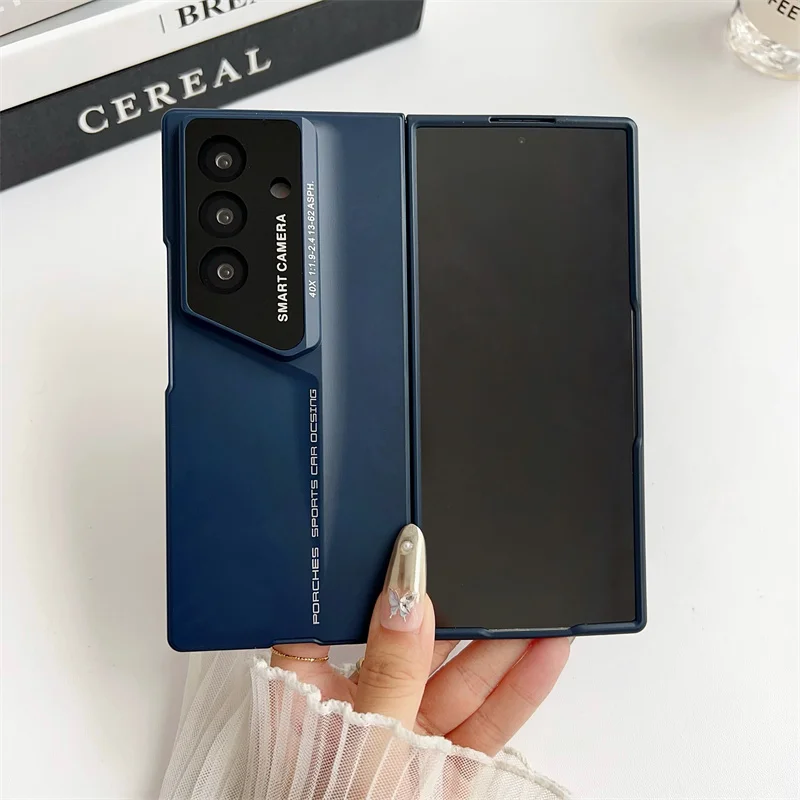 

Роскошный жесткий чехол для телефона из ПК для Samsung Galaxy Z Fold 6 5 4 5G Fold7 с экраном, стеклянная пленка, противоударный защитный чехол от падения