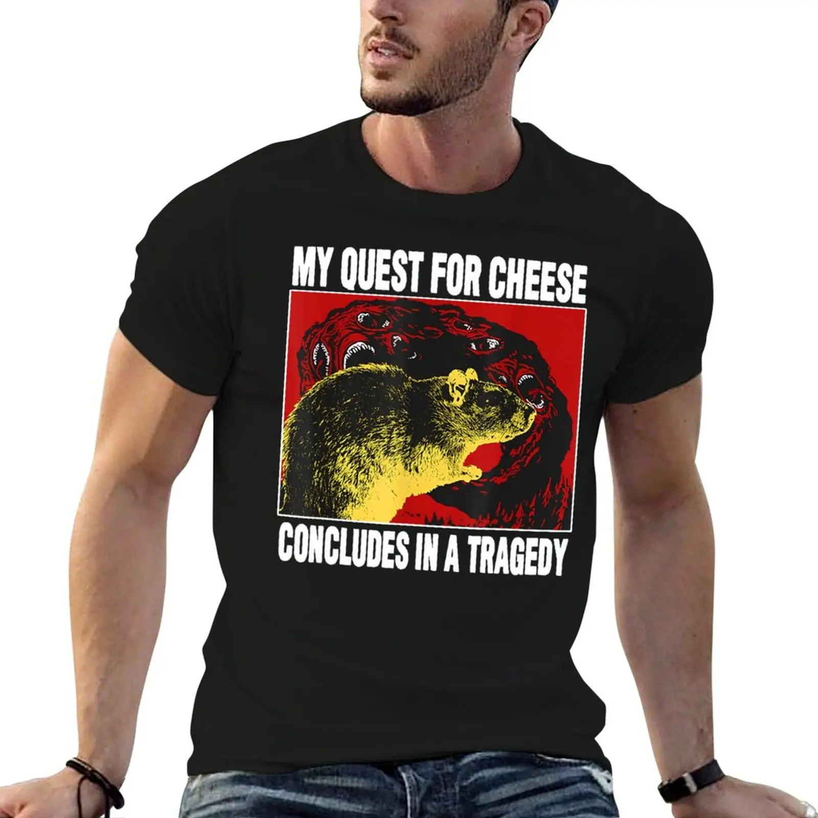 My Quest For Cheese concludes in a tragedy T-Shirt Plus Size Loose Fit T-Shirt