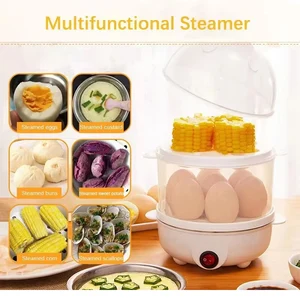 Eierpfanne mit Doppelschicht, hart gekochte Eierpfanne, Anti-Drogen-Elektrokessel mit 40 ml Dampfmessglas 10 Hauptverkauf OVO -Maschine - №5