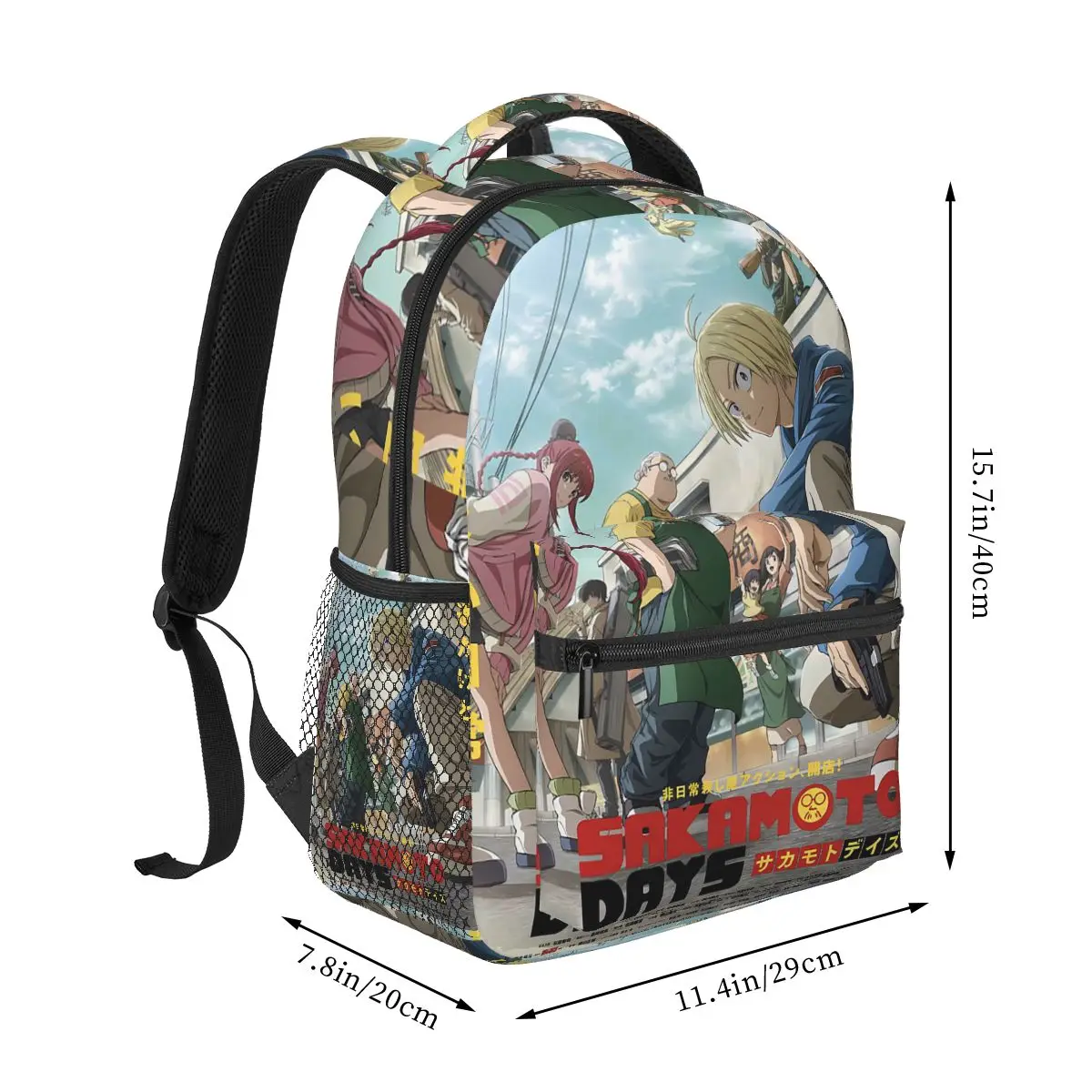 Sakamoto Days Daily Four Village Week Japanese Student Backpack School Bag Daypack for Men Women Fashion Bookbag Shoulder Bags