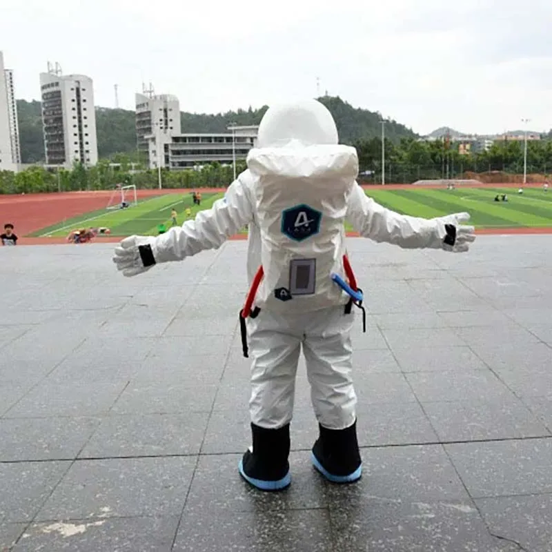 Traje espacial de alta calidad para adulto, traje de Mascota de astronauta con mochila con guante de logotipo, zapatos, talla