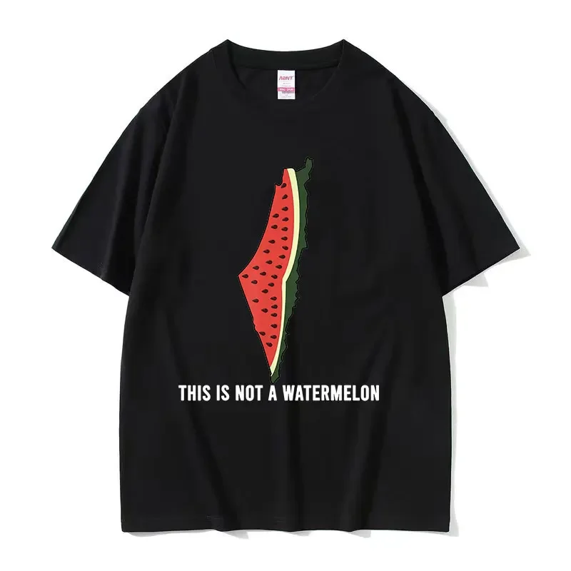 Interestingly this is not a watermelon patterned T-shirt. High quality fashionable clothing T-shirtsummer casual oversized